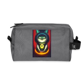 Maneki neko 3 - Recycelte Kulturtasche - Anthrazit - Vorne
