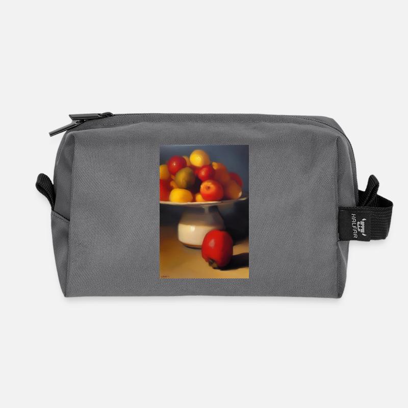 Früchte - Recycelte Kulturtasche - Anthrazit