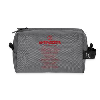Définition antifasciste - Trousse de toilette en tissu recyclé - anthracite - Devant