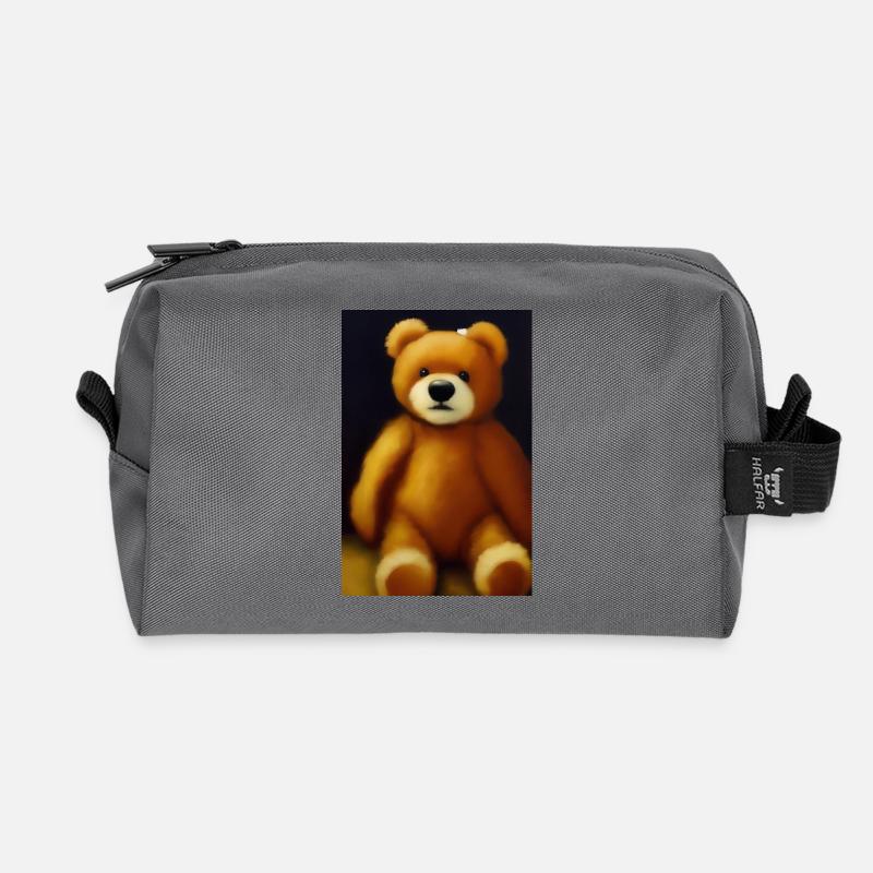 Teddybär - Recycelte Kulturtasche - Anthrazit