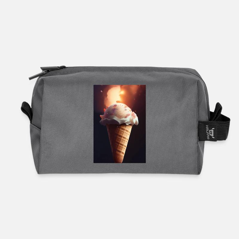 Eiscreme - Recycelte Kulturtasche - Anthrazit