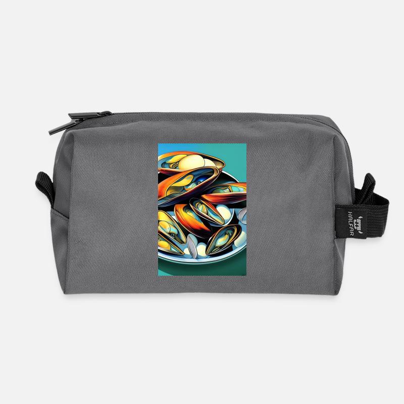 Muscheln - Recycelte Kulturtasche - Anthrazit