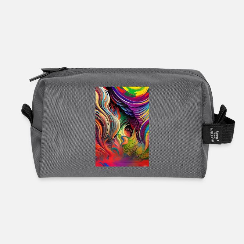 Abstrakte Kunst - Recycelte Kulturtasche - Anthrazit