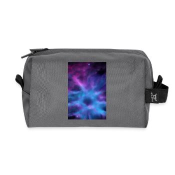 Galaxy Image - Recycled Toiletry Zip Bag - anthracite - Front