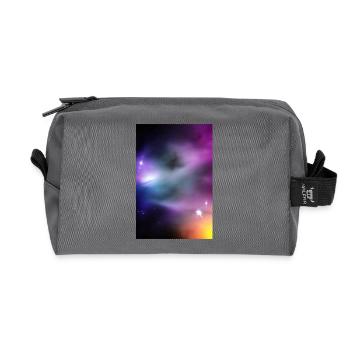 Galaxy Image - Recycled Toiletry Zip Bag - anthracite - Front