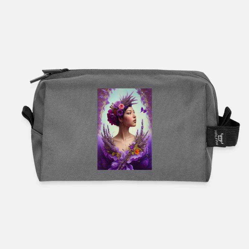 Lavandula - Recycelte Kulturtasche - Anthrazit