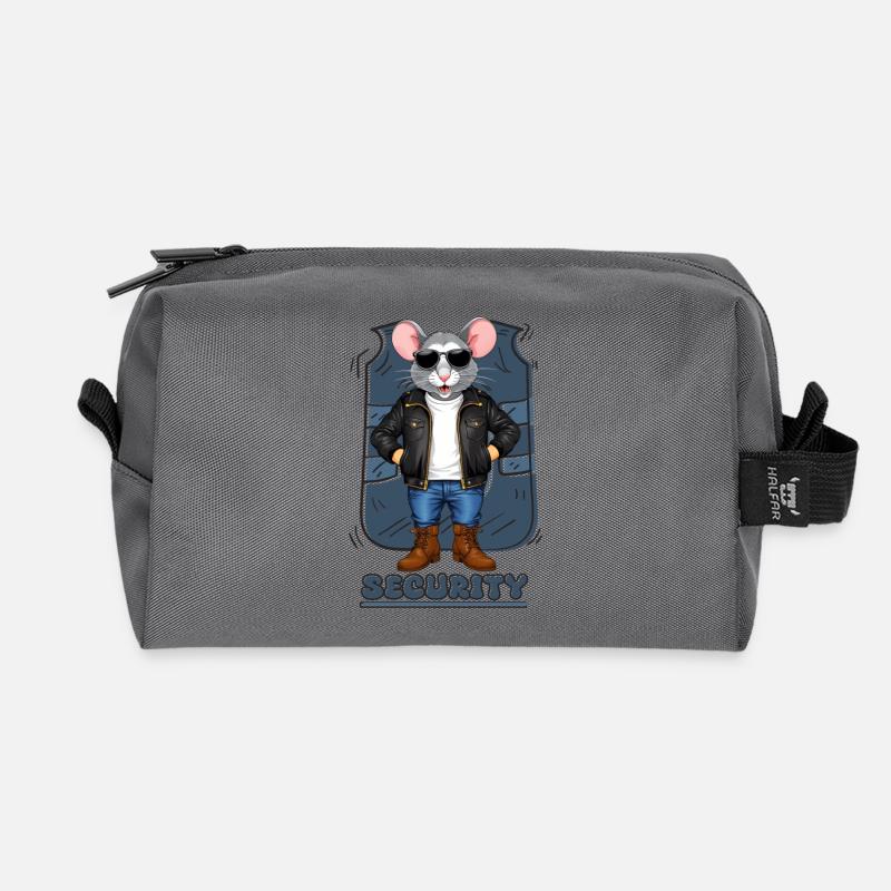 Security Maus - Recycelte Kulturtasche - Anthrazit