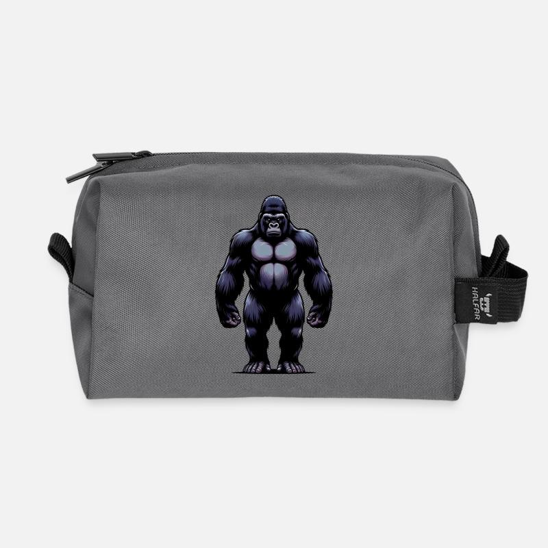 Gorilla - Recycelte Kulturtasche - Anthrazit