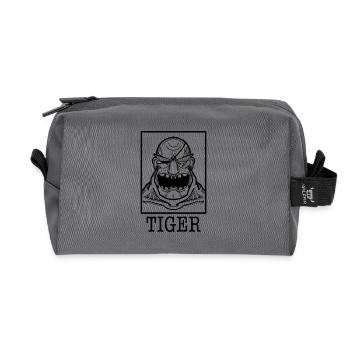 Tiger Rage - Monochrom Power - Recycelte Kulturtasche - Anthrazit - Vorne