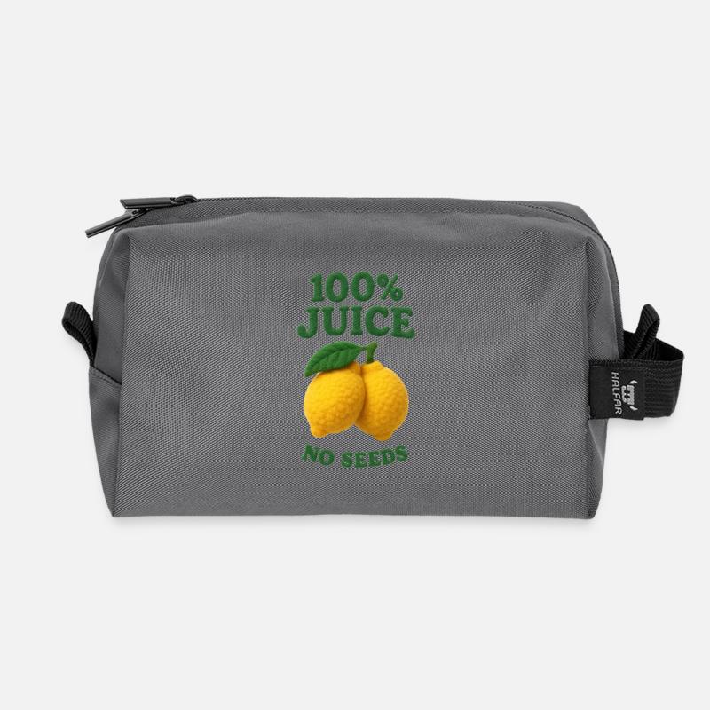 100% Juice NO SEEDS - Recycled Toiletry Zip Bag - anthracite