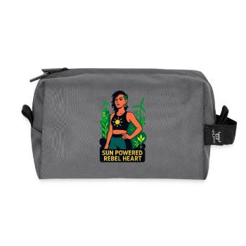Rebel Heart – Solar Edition - Recycled Toiletry Zip Bag - anthracite - Front
