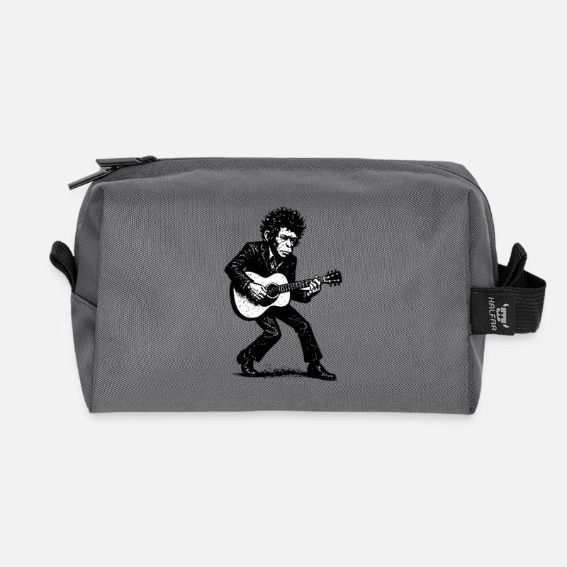 Auteur-compositeur-interprète | Le Singe Danseur - Trousse de toilette en tissu recyclé - anthracite