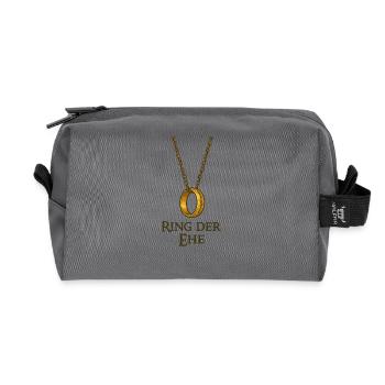 Bague de mariage - Trousse de toilette en tissu recyclé - anthracite - Devant