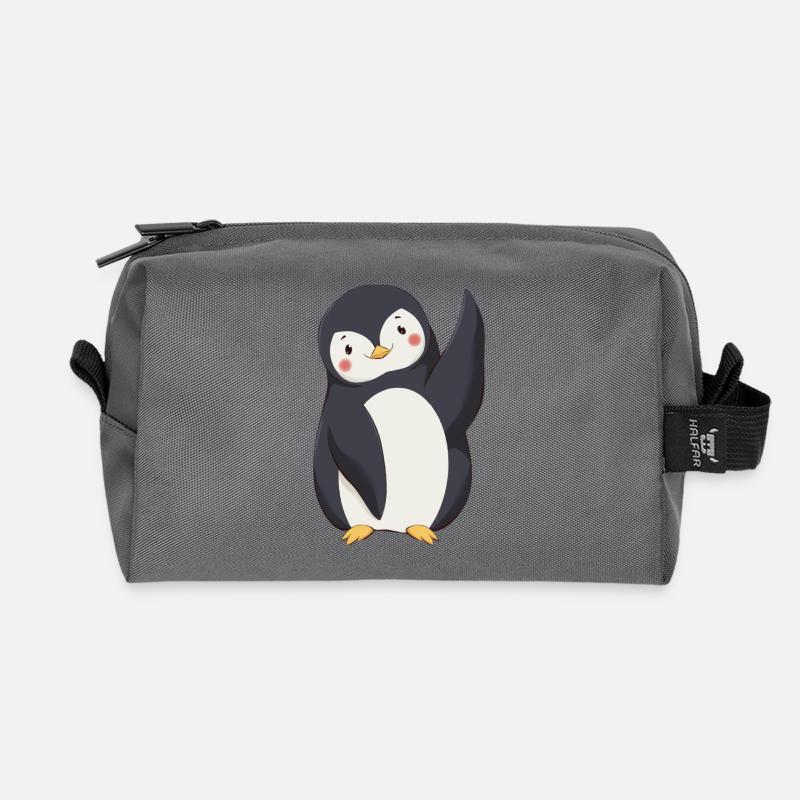 Pinguin - Recycelte Kulturtasche - Anthrazit
