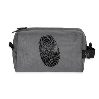 Fingerabdruck - Recycelte Kulturtasche - Anthrazit - Vorne