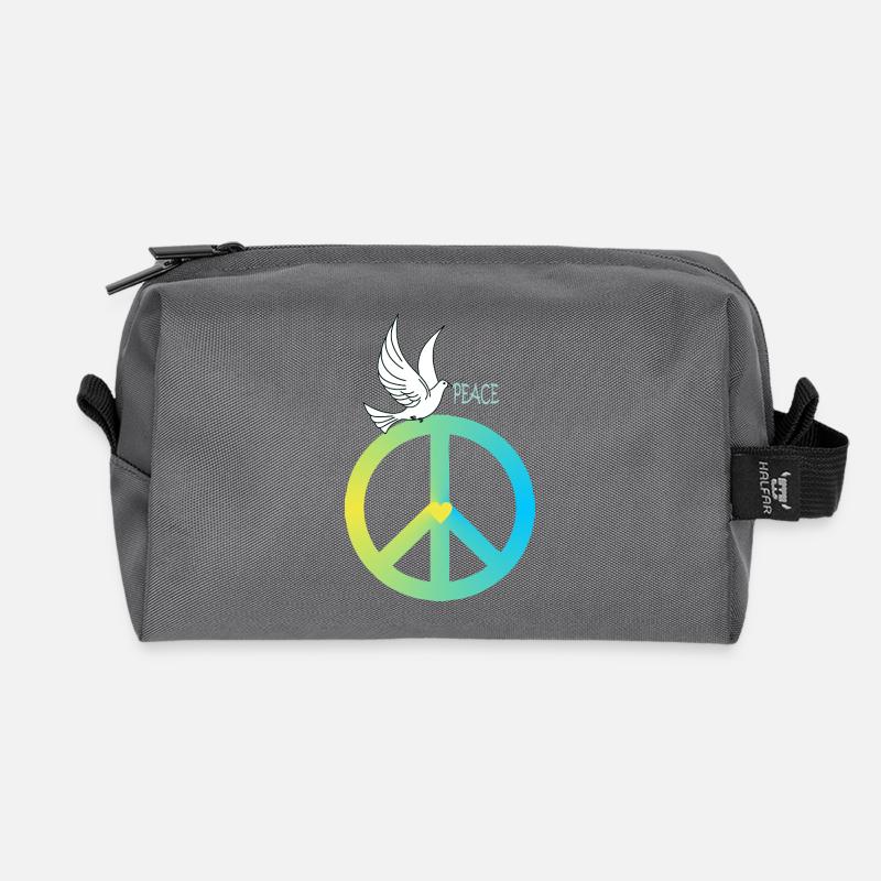 Peacezeichen Friedenstaube - Recycelte Kulturtasche - Anthrazit
