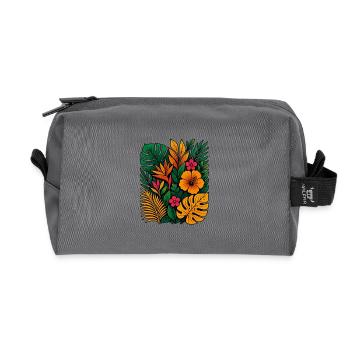 Goldene Blüte - Recycelte Kulturtasche - Anthrazit - Vorne