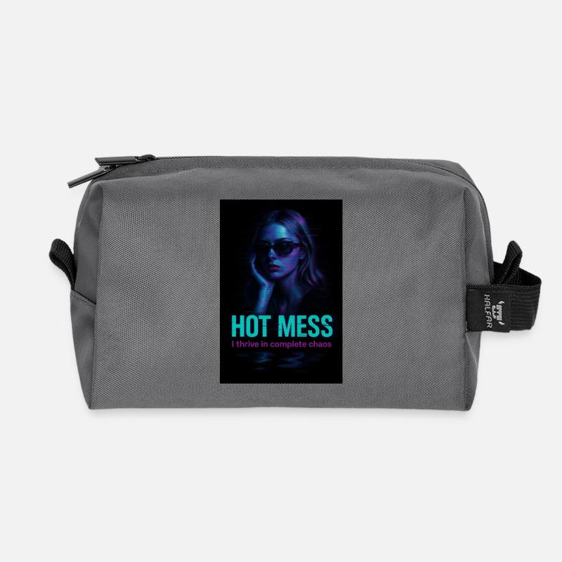 Hot Mess - Recycelte Kulturtasche - Anthrazit