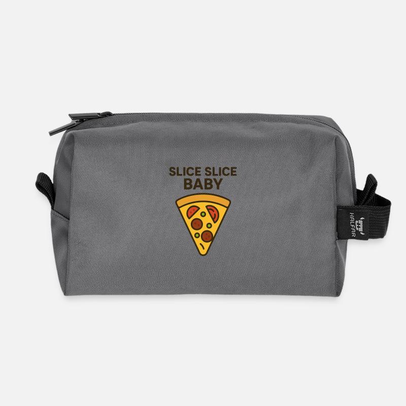 Slice Slice Baby Motivational Design - Recycelte Kulturtasche - Anthrazit