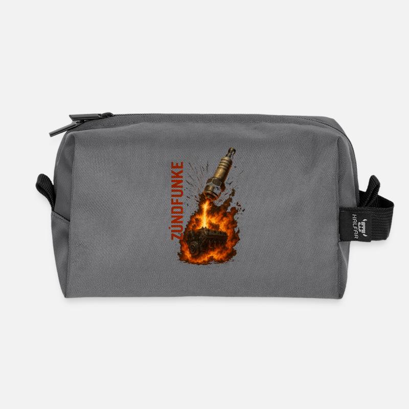 ZÜNDFUNKE – Firestarter - Recycelte Kulturtasche - Anthrazit