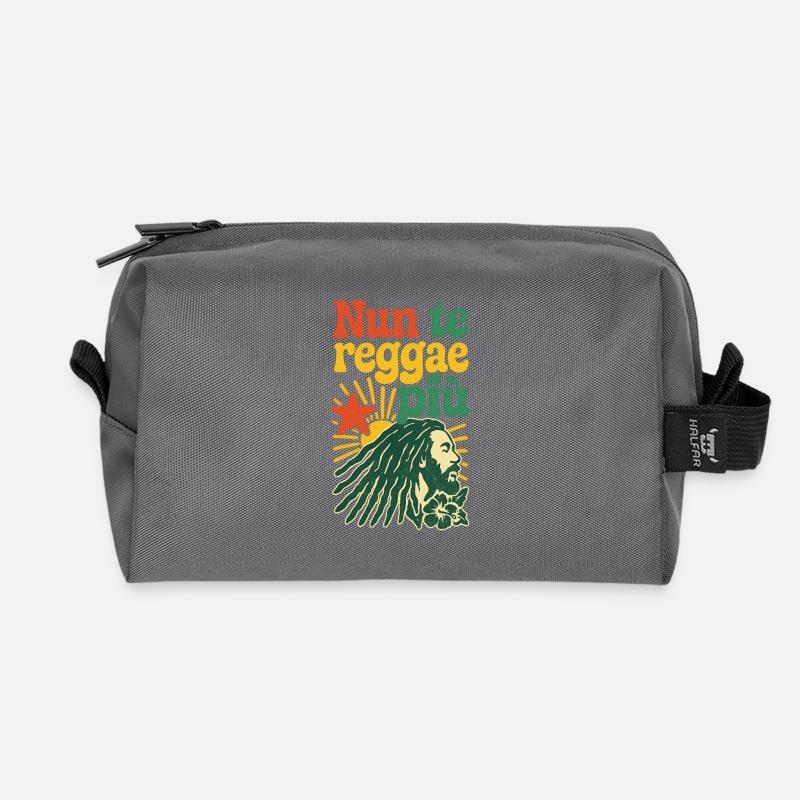 Rasta Reggae Design mit positiver Botschaft - Recycelte Kulturtasche - Anthrazit