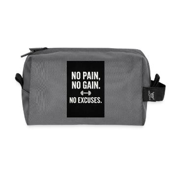 Dicton motivant Entraînement de fitness - Trousse de toilette en tissu recyclé - anthracite - Devant