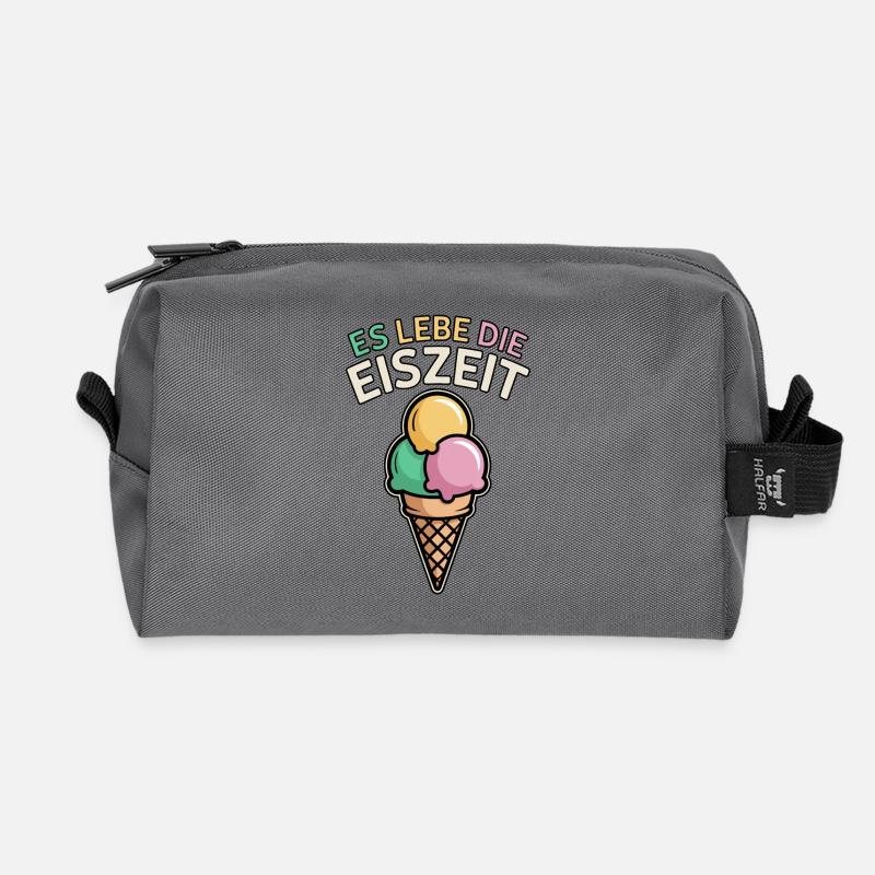 Es lebe die Eiszeit - eiscreme - Recycelte Kulturtasche - Anthrazit