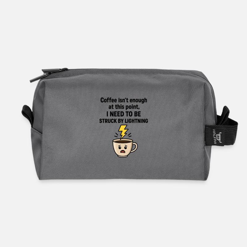 Kaffeekrähtesurrealismus Illustration - Recycelte Kulturtasche - Anthrazit