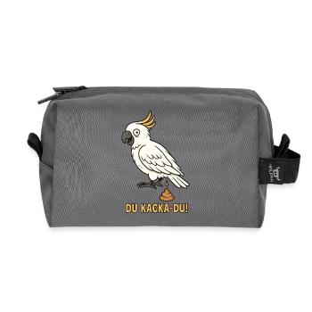 Witziger Kakadu Spruch - Recycelte Kulturtasche - Anthrazit - Vorne