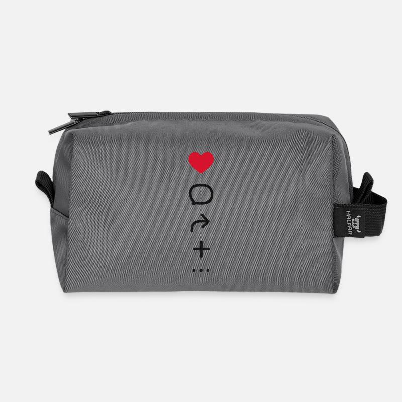 Avi Collection – Minimal Social Icons Tee - Recycelte Kulturtasche - Anthrazit