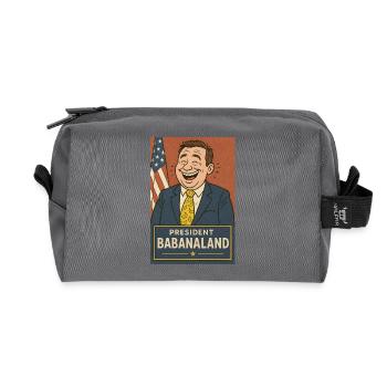 Präsident Babanland Politischer Humor - Recycelte Kulturtasche - Anthrazit - Vorne