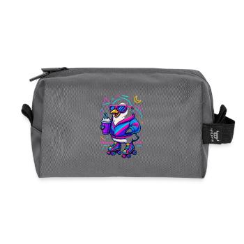 Pingouin à roulettes - Trousse de toilette en tissu recyclé - anthracite - Devant