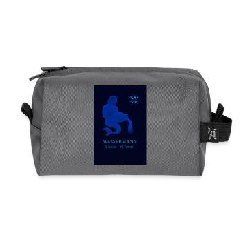 Wassermann Sternbild 20.01. – 18.02. Illustration - Recycelte Kulturtasche - Anthrazit - Vorne