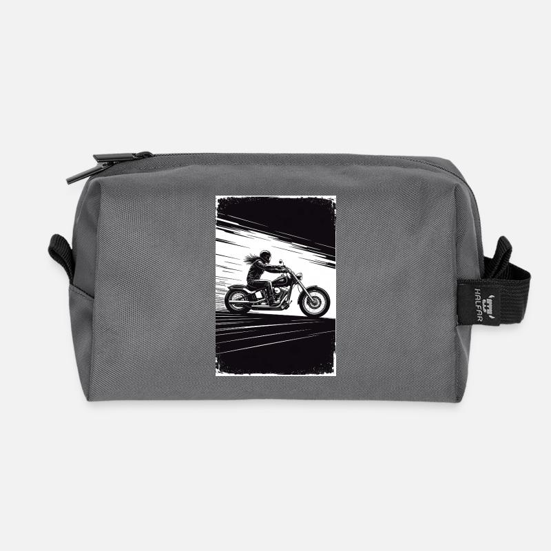 Chopper_Biker_Artwork_Collection_R02 - Recycelte Kulturtasche - Anthrazit