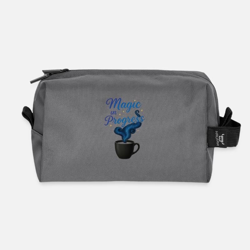 Magic Coffee – Coffee Mug Design for Magicians - Recycled Toiletry Zip Bag - anthracite