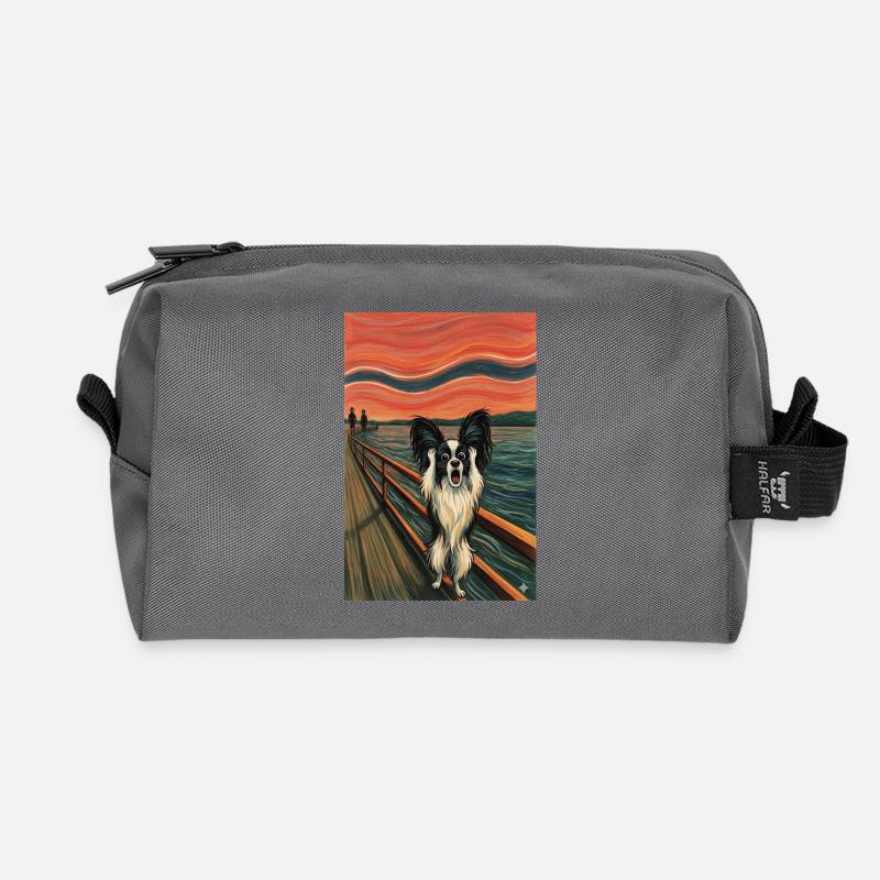 Papillon schrie Jesko - Recycelte Kulturtasche - Anthrazit