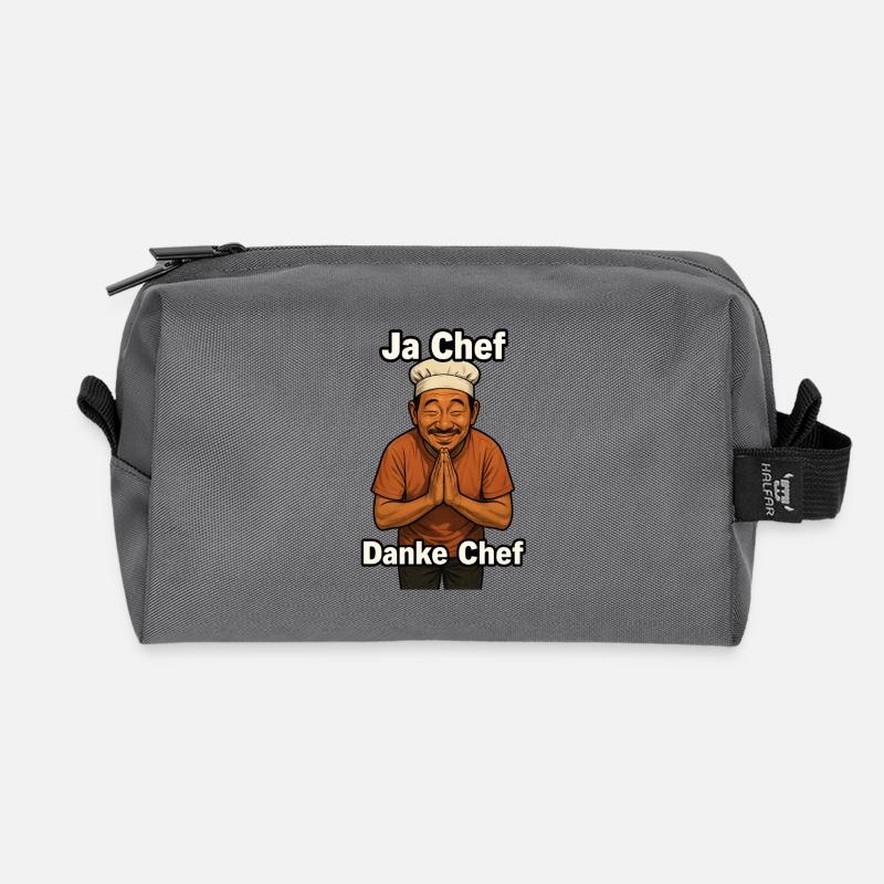 Ja Chef Danke Chef Dankbarer Koch - Recycelte Kulturtasche - Anthrazit