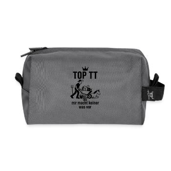 Tournament Helper, Horse Helper - Recycled Toiletry Zip Bag - anthracite - Front