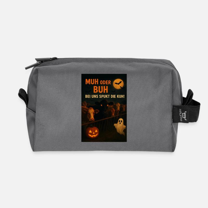 Kuhwitz Halloween Kuhspektakel - Recycelte Kulturtasche - Anthrazit