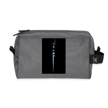 Eleganter Rauchstrudel - Recycelte Kulturtasche - Anthrazit - Vorne