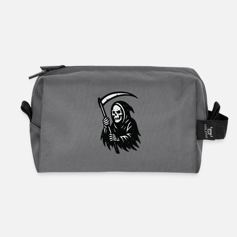 Sensenmann Silhouette Druck - Recycelte Kulturtasche - Anthrazit