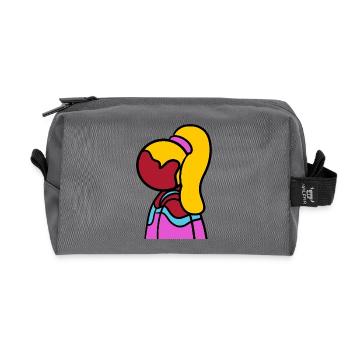 A look to colour - Recycled Toiletry Zip Bag - anthracite - Front