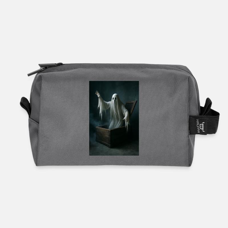 Ghost from the coffin - Recycled Toiletry Zip Bag - anthracite
