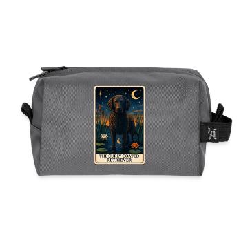 Retriever à poil bouclé - Trousse de toilette en tissu recyclé - anthracite - Devant