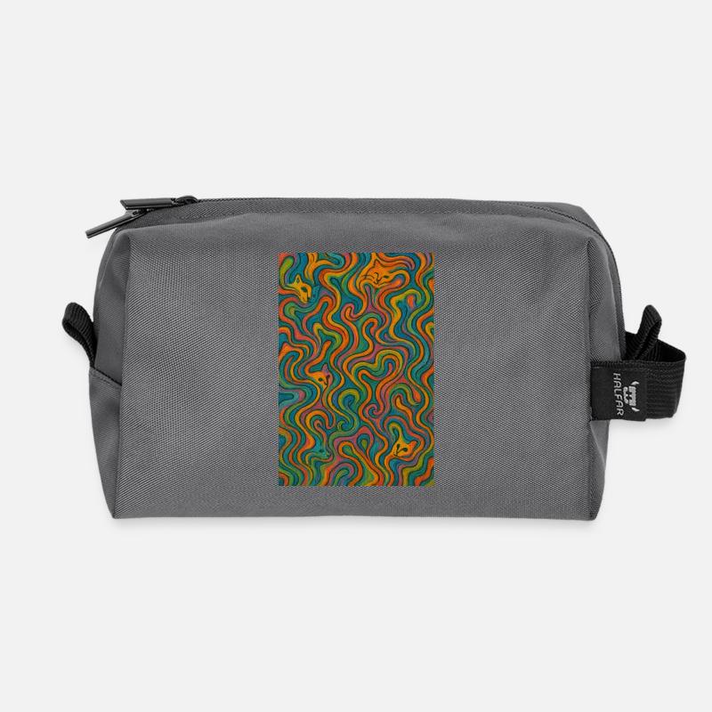 Colour Cats - Recycled Toiletry Zip Bag - anthracite
