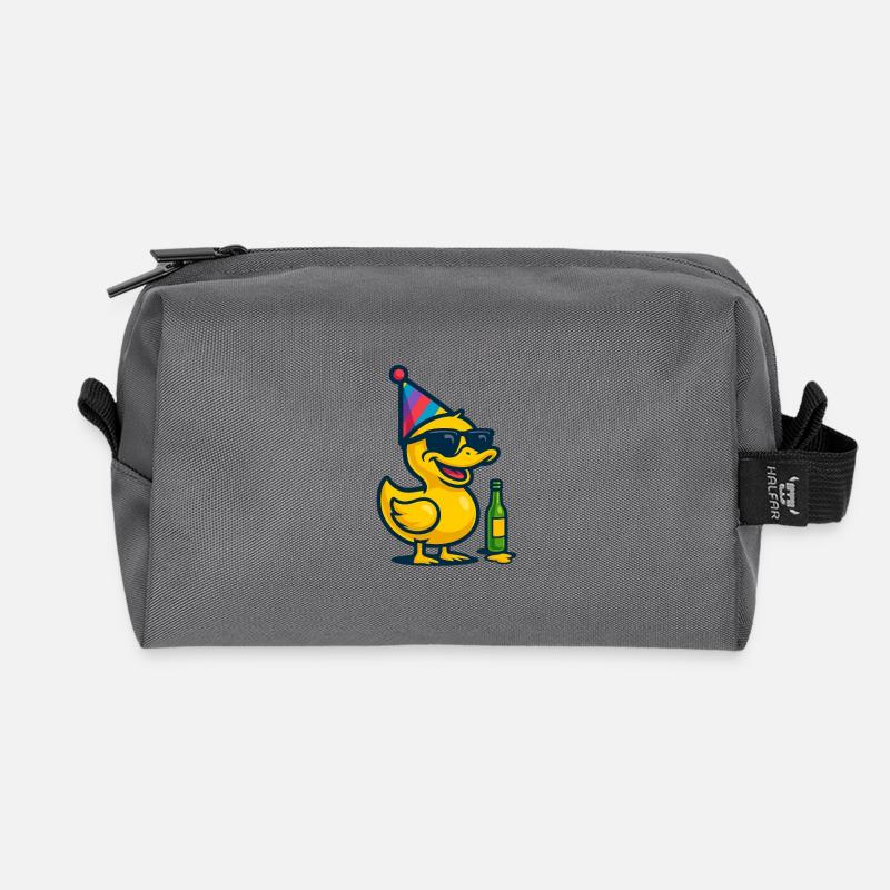 PartyDuckey - Recycelte Kulturtasche - Anthrazit
