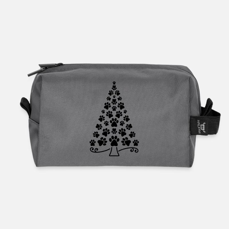 Weihnachtsbaum Pfote Hund Katze Pfoten Christbaum - Recycelte Kulturtasche - Anthrazit