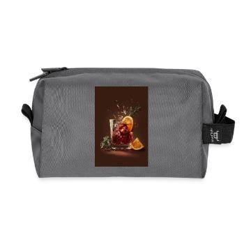 Zitrus-Rosmarin-Funken-Cocktail - Recycelte Kulturtasche - Anthrazit - Vorne