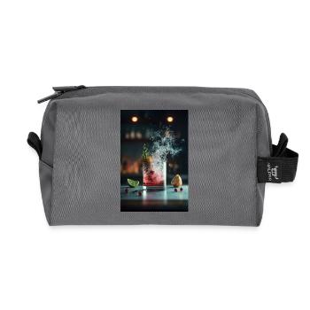 Crimson Splash Cocktail - Trousse de toilette en tissu recyclé - anthracite - Devant