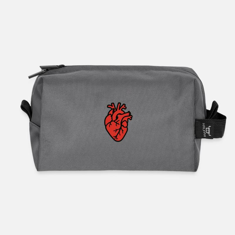 cuore_anatomico - Recycelte Kulturtasche - Anthrazit